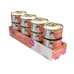 C&B, karma mokra, dla kotów, łosoś w naturalnym bulionie, 85 g, puszka