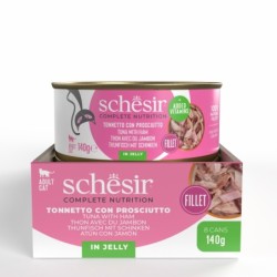 C&B, karma mokra, dla kotów, tuńczyk z szynką w galarecie, 140 g, puszka