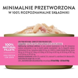 C&B, karma mokra, dla kotów, tuńczyk z szynką w galarecie, 140 g, puszka