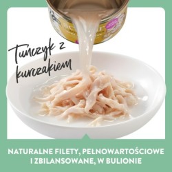 C&B, karma mokra, dla kotów, tuńczyk z kurczakiem w bulionie, 85 g, puszka