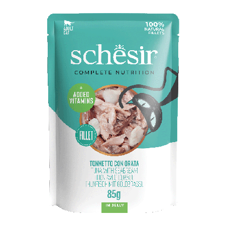 C&B, karma mokra, dla kotów, tuńczyk z doradą w galarecie, 85 g, saszetka