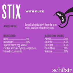 Stix, przysmak, dla kota, kaczka, 6x15 g, saszetka