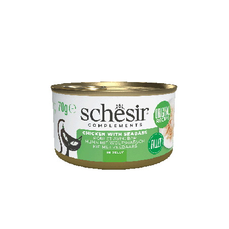 Complements, karma mokra, dla kotów, kurczak z okoniem morskim w galarecie, 70 g, puszka