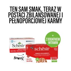 C&B, karma mokra, dla kotów, tuńczyk z krewetkami w galarecie, 6x50 g, multipak puszka