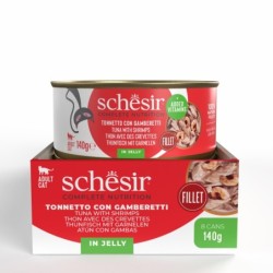 C&B, karma mokra, dla kotów, tuńczyk z krewetkami w galarecie, 140 g, puszka