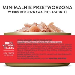 C&B, karma mokra, dla kotów, tuńczyk z krewetkami w galarecie, 140 g, puszka