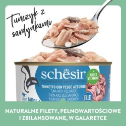 C&B, karma mokra, dla kotów, tuńczyk z sardynkami w galarecie, 140 g, puszka