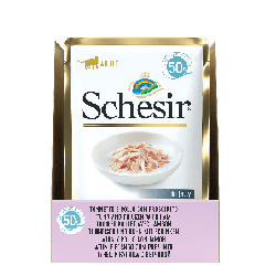 Karma mokra, dla kotów, tuńczyk z kurczakiem i szynką w galarecie, 50 g, saszetka