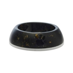 Delice 3 Marble, miska dla ps, czarna/złota, plastik, 1,2l