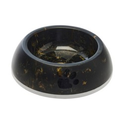 Delice 3 Marble, miska dla ps, czarna/złota, plastik, 1,2l
