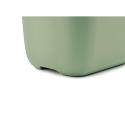 Hop In, kuweta dla kota, biało-zielona, platik, wejście u góry, 58,5x39x39,5cm