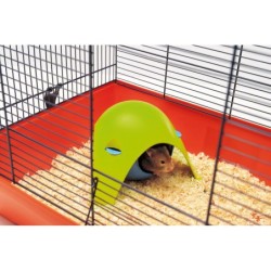 Sputnik, domek dla chomika, mix kolorów, plastik, 21,5x21,5x12,5cm