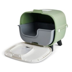 Mira de luxe, kuweta dla kota- domek, kolor zielony, plastik  55.5x44x49.5cm