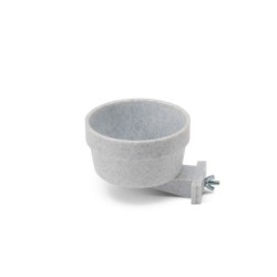 Crock Large, karmidło dla królika, szare, plastik, przykręcane do klatki, 550ml