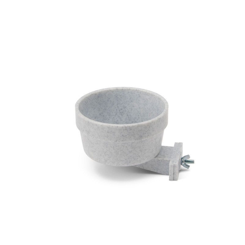 Crock Large, karmidło dla królika, szare, plastik, przykręcane do klatki, 550ml