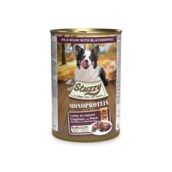 Monoprotein, karma mokra, dla psa, świeże mięso z dzika z jeżynami pasztet, 400 g, puszka