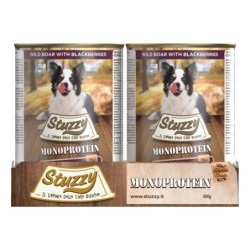 Monoprotein, karma mokra, dla psa, świeże mięso z dzika z jeżynami pasztet, 400 g, puszka