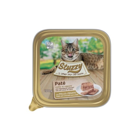 Pate, karma mokra, dla kota, kurczak z wątróbką, 100 g, tacka