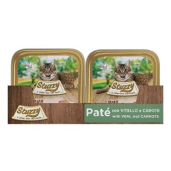 Pate, karma mokra, dla kota, cielęcina z marchewką, 100 g, tacka