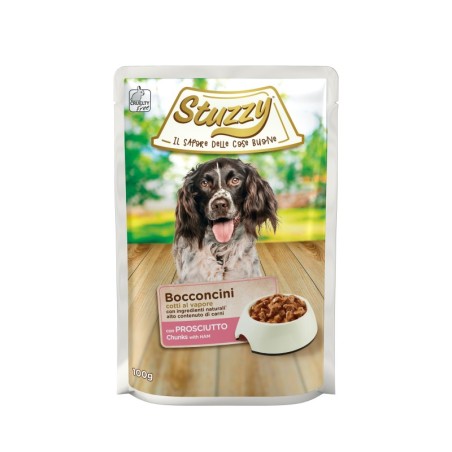 Bocconcini, karma mokra, dla psa, szynka kawałki, 100 g, saszetka