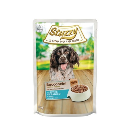 Bocconcini, karma mokra, dla psa, ryby oceaniczne w galarecie kawałki, 100 g, saszetka