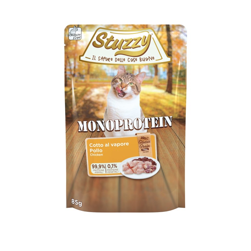 Monoprotein, karma mokra, dla kota, świeży kurczak, 85 g, saszetka