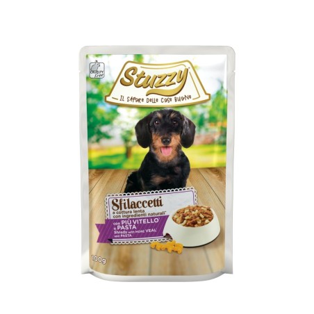 Sfilaccetti, karma mokra, dla psa, cielęcina z makaronem, 100 g, saszetka