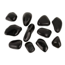 Kamienie polerowane Black Pebble III 30-50mm   do akwarium terrarium 10kg/OPAK