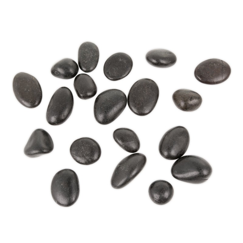 Kamienie polerowane Black Pebble 10-20 mm  do akwarium terrarium, 10kg/OPAK