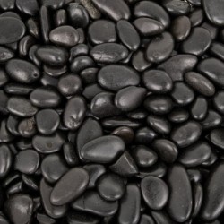 Kamienie polerowane Black Pebble 10-20 mm  do akwarium terrarium, 10kg/OPAK