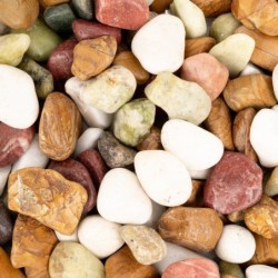 Kamienie polerowane Multicolor Pebble 10-20 mm  do akwarium terrarium 5kg/OPAK