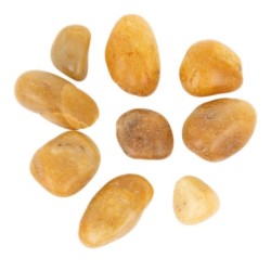Kamienie polerowane Yellow Pebble 10-20 mm  do akwarium terrarium, 10kg/OPAK