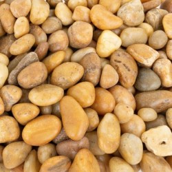 Kamienie polerowane Yellow Pebble 10-20 mm  do akwarium terrarium, 10kg/OPAK