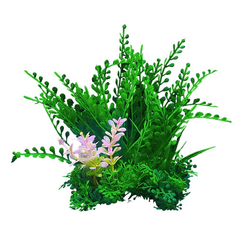 Aqua Natura,  roślina, do dekoracji akwarium, zielona z dodatkiem zółtego, plastikowa, 12 cm , różne rodzaje roślin
