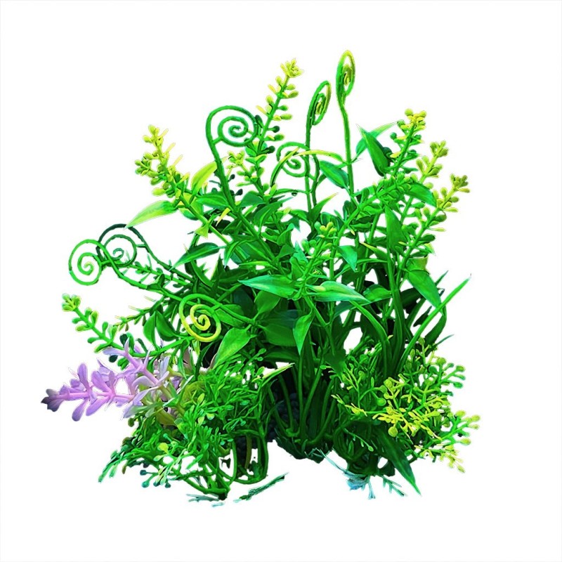 Aqua Natura,  roślina, do dekoracji akwarium, zielono-żółta, plastikowa, 12 cm , gęste drobne liście