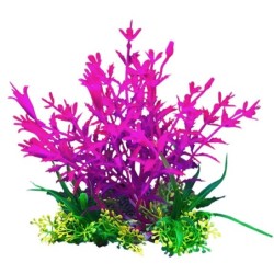 Aqua Natura,  roślina, do dekoracji akwarium, fioletowa, plastikowa, 12 cm , kwiaty w kształcie długich dzwonów