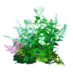 Aqua Natura,  roślina, do dekoracji akwarium, zielona, plastikowa, 12 cm , spiralne liście