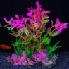 Aqua Natura,  roślina, do dekoracji akwarium, zielono-różowa, plastikowa, 12 cm , drobne liście