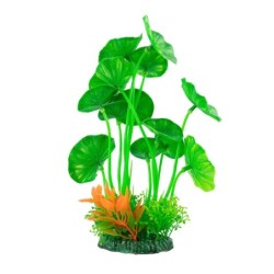 Aqua Natura,  roślina, do dekoracji akwarium, zielona, plastikowa, 15-20cm, czerowny akcent