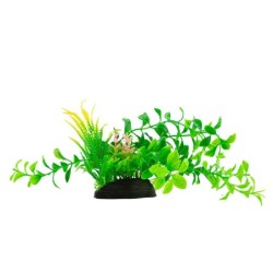Aqua Natura,  roślina, do dekoracji akwarium, zielona, plastikowa, 20 cm , paprotka i młode pędy