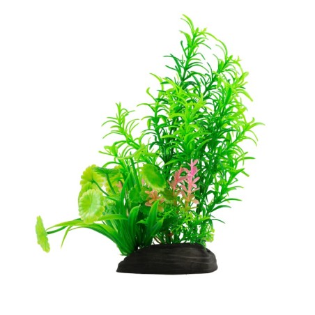 Aqua Natura,  roślina, do dekoracji akwarium, zielona, plastikowa, 20 cm , paprotka i młode pędy