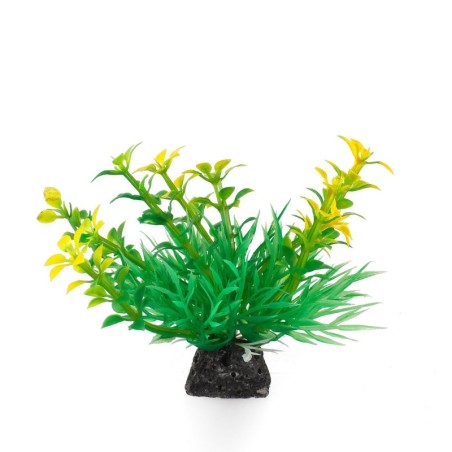 Aqua Natura,  roślina, do dekoracji akwarium, zielono-żółta, plastikowa, 10 cm , wzrastające pędy i spirulina