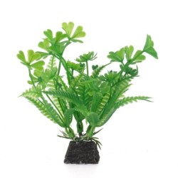 Aqua Natura,  roślina, do dekoracji akwarium, zielona, plastikowa, 10 cm , alaria z kwiatami w kształcie koniczyny