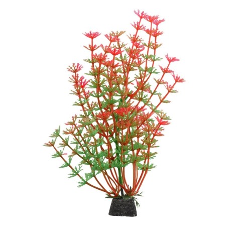 Aqua Natura,  roślina, do dekoracji akwarium, zielono-czerwone, plastikowa, 20 cm , pędy kopru