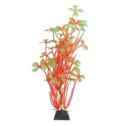 Aqua Natura,  roślina, do dekoracji akwarium, czerwono-zielone, plastikowa, 20 cm , pędy z kwiatem koniczyny