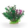 Aqua Natura,  roślina, do dekoracji akwarium, zielona, plastikowa, 12 cm , z różowymi pędami
