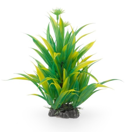 Aqua Natura,  roślina, do dekoracji akwarium, zielona, plastikowa, 20 cm , spirulina, zółte końcówki
