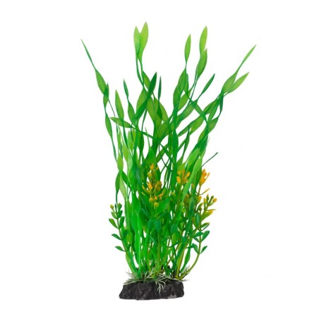 Aqua Natura,  roślina, do dekoracji akwarium, zielona, plastikowa, 20 cm , spirulina z zółtymi elementami