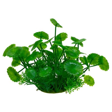 Aqua Natura,  roślina, do dekoracji akwarium, zielona, plastikowa, 12 cm , liście parasolowate