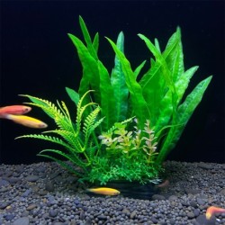 Aqua Natura,  roślina, do dekoracji akwarium, zielona, plastikowa, 18 cm , paproć i wodorost leśny